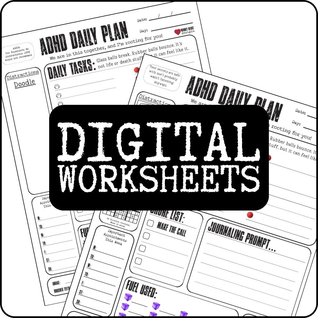 Digital ADHD Worksheets